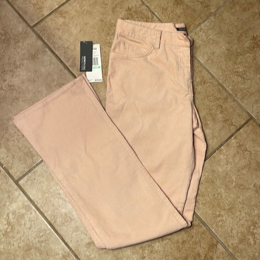 Pale pink corduroy jeans 